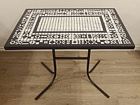 Мозаичный обеденный стол "Black & White прямоугольный" 100% Hand Made!, фото 1