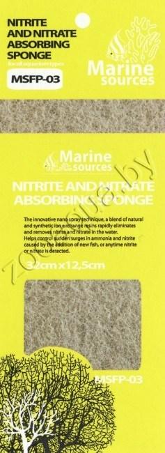 Губка NITRATE REDUCTION FILTER SPONGE  32,5х12,5х1,5см