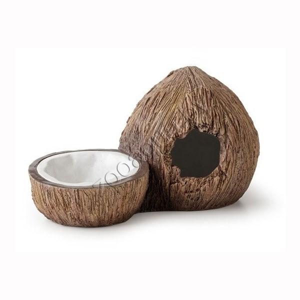 HAGEN Поилка с укрытием кокос Exo Terra Coconut Hide & Water Dish 14х24х13 см - фото 1 - id-p133811423
