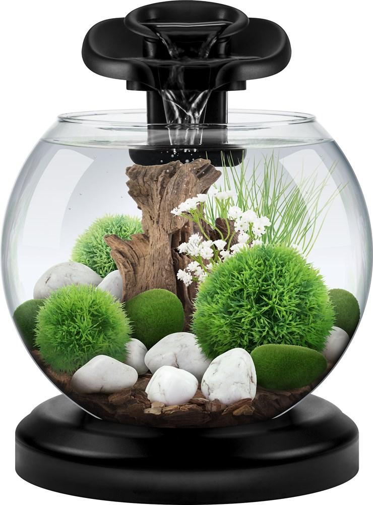 Аквариум Tetra Cascade Globe Black Duo Waterfal (черный) 6,8л круглый с LED светильником