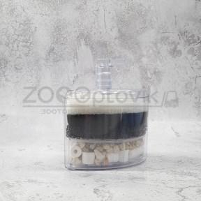 XINYOU Аэрлифтный мультифильтр для аквариумов XY-2008 до 100 л. В комплекте губки и наполнитель 8×8 см - фото 1 - id-p168937019