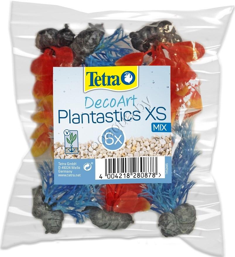 Tetra Растение пластиковое мини Tetra DecoArt Plant XS Mix Refil 6см разноцветное (6шт)