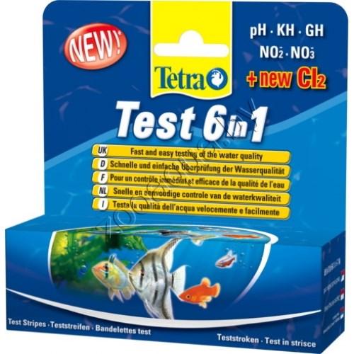 Tetra TETRA Тест 6 в 1 (+СL2) полоски 25 шт NEW - фото 1 - id-p95967843