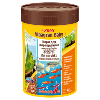 SERA Vipagran baby NATURE 100ml/48g корм в гранулах для мальков