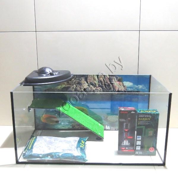 AQUA Черепашатник Aqua на 100 л. готовый комплект с оборудованием и декором - фото 1 - id-p106723802