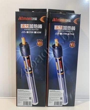 Atman Нагреватель Atman HEATER для аквариумов до 50 литров, 50W t18-34C - фото 2 - id-p139493860