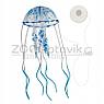 Meijing Aquarium Декор из силикона Медуза плавающая (голубая) 10x20 см, фото 3