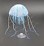Meijing Aquarium Декор из силикона Медуза плавающая (голубая) 10x20 см, фото 5