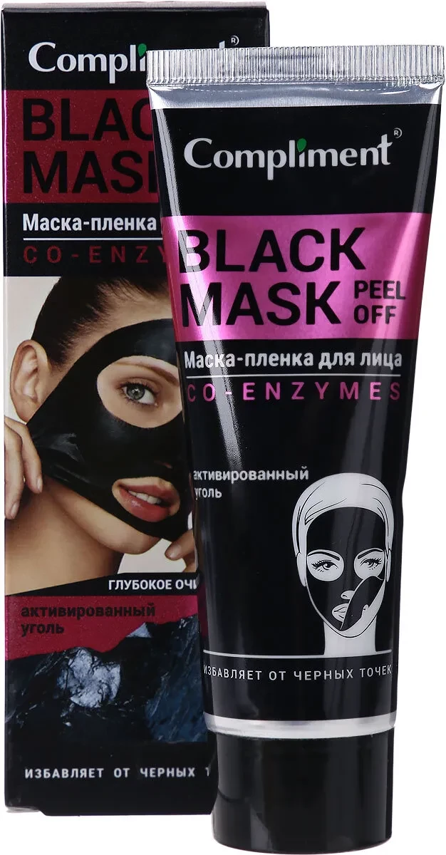 Маска-пленка для лица Compliment "Black Mask Co-Enzymes", 80 мл