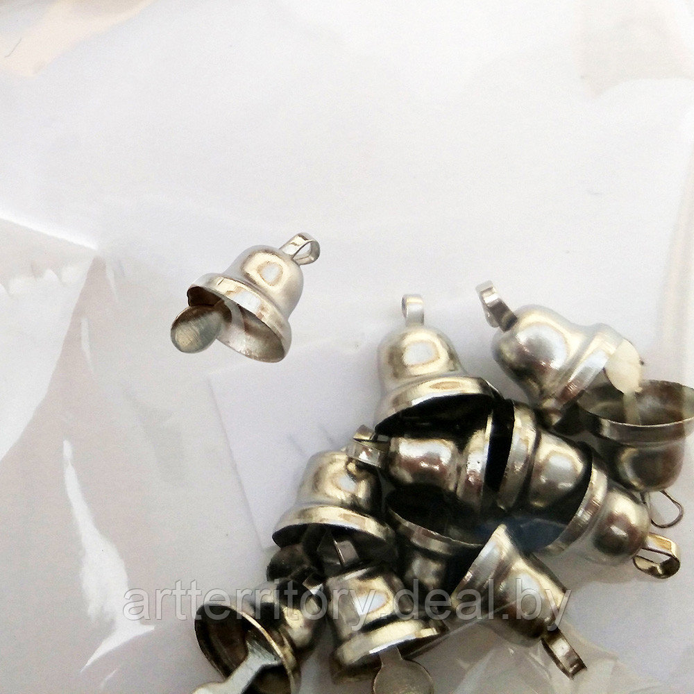 Колокольчики декоративные металлические 0,8 см (серебро) - фото 2 - id-p168943399