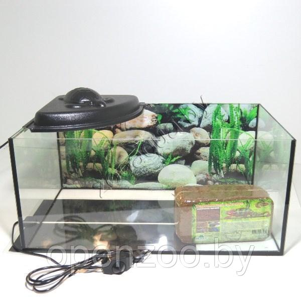 AQUA Террариум для сухопутной черепахи Aqua на 45 л. с подсветкой , термоковриком и подложкой