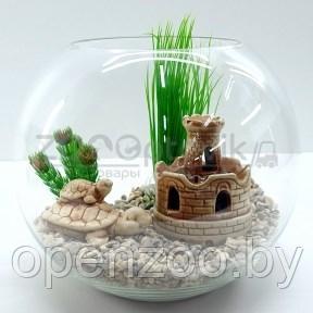 Аквариум Aqua круглый на 8 л. готовый комплект 3