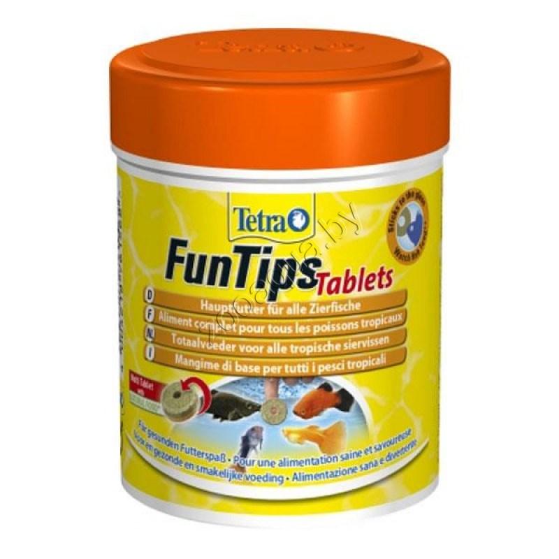 Tetra  FunTips Tablets 165 табл - корм для всех видов рыб, можно приклеивать к стеклу аквариума