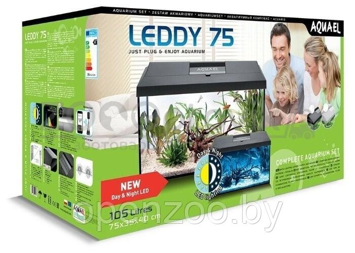 AQUAEL LEDDY SET PLUS ДЕНЬ/НОЧЬ 75 (AQUAEL) Аквариум прямоугольный 105 л. Черный - фото 2 - id-p156569109