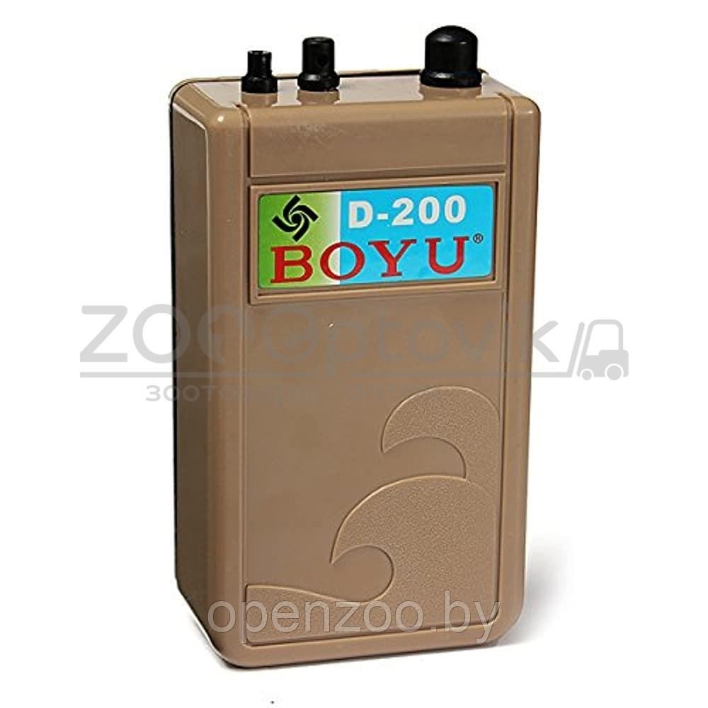 BOYU Компрессор на батарейках BOYU мобильный 120лч 0,5Вт (D-200) - фото 4 - id-p168944367