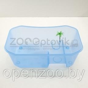 NOMOY PET Черепашатник открытый пластиковый прозрачный с островом 40х24,5х13см - фото 1 - id-p168944390