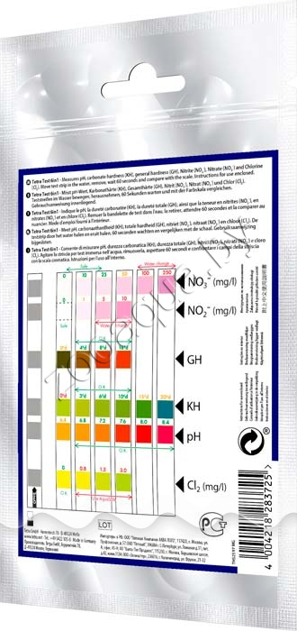 TETRA Тест 6 в 1 (+СL2) полоски 10 шт - фото 2 - id-p121583187