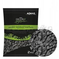 AQUAEL Грунт для аквариума базальтовый Aquael Aqua Decoris Basalt Gravel, 2-4 мм. 2 кг