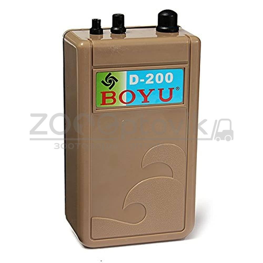 BOYU Компрессор на батарейках BOYU мобильный 120лч 0,5Вт (D-200) - фото 4 - id-p168946241