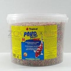 Tropical Pond Pellet Mix Size M Многокомпонентный корм в виде плавающих гранул для кои и золотых, 11л1,1 кг