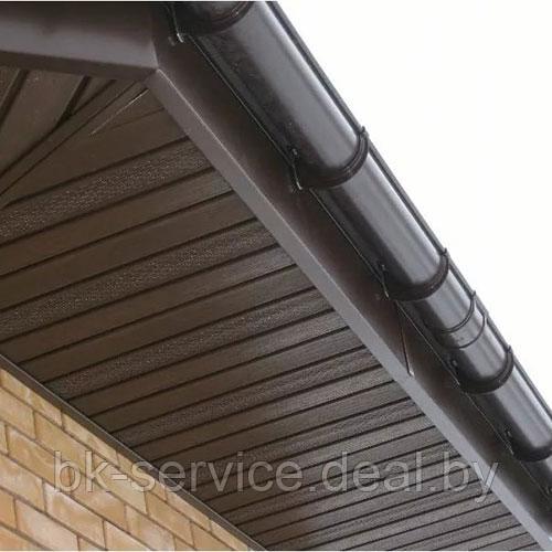 Софит для подшивки крыш Docke Standart 1*305*3000 мм с центральной перфорацией, каштан/графит/шоколад - фото 5 - id-p168966351