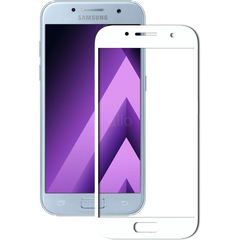 Защитное стекло Samsung A7 A720F (2017) (Белое) с полной проклейкой EXPERTS FULL SCREEN GLASS 9D