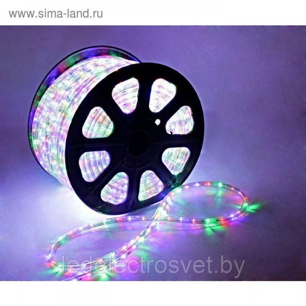 LED шнур 13 мм, круглый, 100 м, чейзинг, 3W-LED/м-36-220V.,мульти - фото 1 - id-p168968096