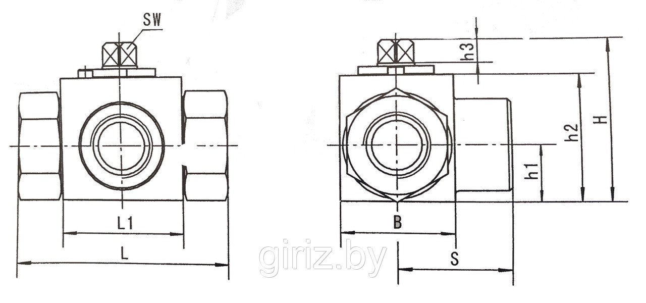 Кран шаровой гидравлический трёхходовой S14 (12*1,5) L (RSAP 3V, лёгкая серия) нар.р. - фото 3 - id-p168975631