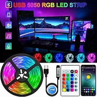 Светодиодная лента Bluetooth 5050 RGB LED Strip 5 метров управление через приложение