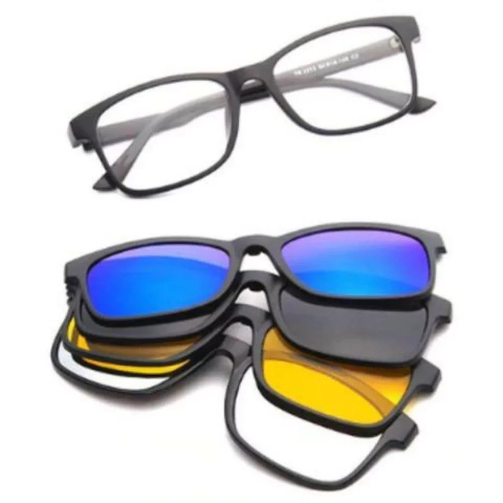 Солнцезащитные антибликовые очки с магнитными насадками 5 в 1 MAGIC VISION - фото 2 - id-p168977090