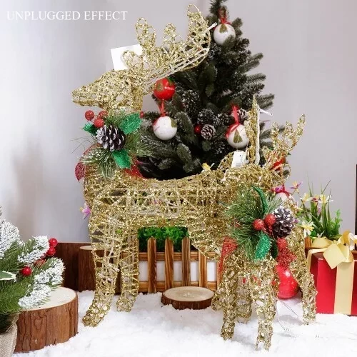 Украшение новогоднее "Золотой олень" 40 см со светодиодами - фото 4 - id-p168977091