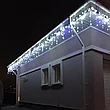 Уличная светодиодная гирлянда "Бахрома" Мерцание 3 метра / 100 LED / IP-54 / (белый/синий), фото 3