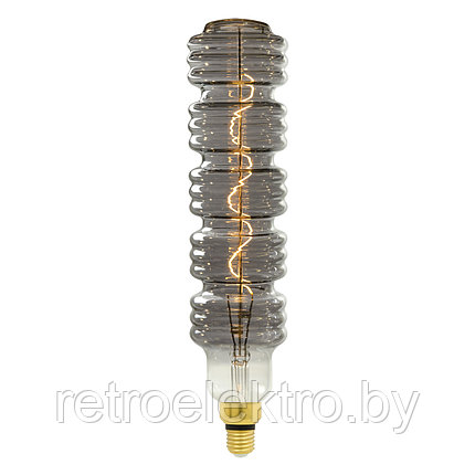 Ретро лампа светодиодная. Хромированно-дымчатая колба LED-SF41-5W-SOHO-E27-CW CHROME-SMOKE GLS77CR, фото 2