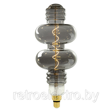 Ретро лампа светодиодная. Хромированно-дымчатая колба LED-SF42-5W-SOHO-E27-CW CHROME-SMOKE GLS77CR, фото 2