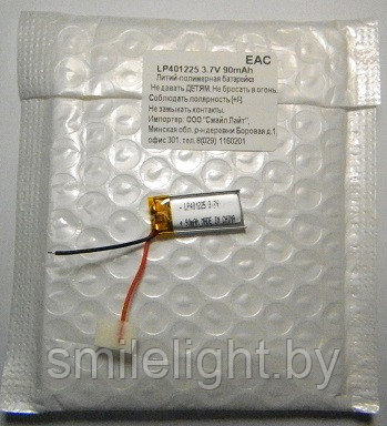 Аккумулятор Li-Po 401225 3,7V 90 mAh - фото 1 - id-p168986347