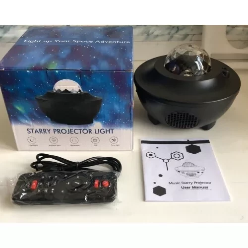 USB Светильник проектор звёздного неба с динамиком Starry Projector Light (черный) - фото 8 - id-p168992662
