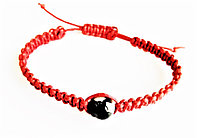 Браслет Шамбала, Красная Нить с натуральным камнем Агат Моховый, 10мм - оберег широкого спектра