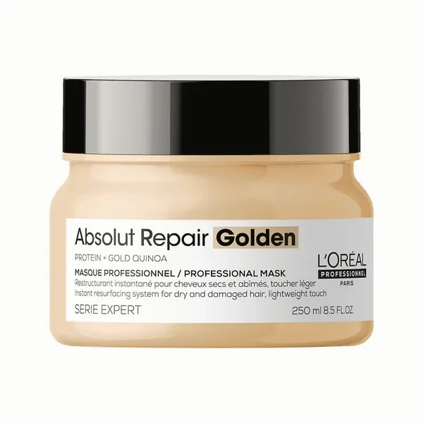 Золотая маска для восстановления волос Loreal Absolut Repair Gold Quinoa+Protein Golden Masque 250 мл