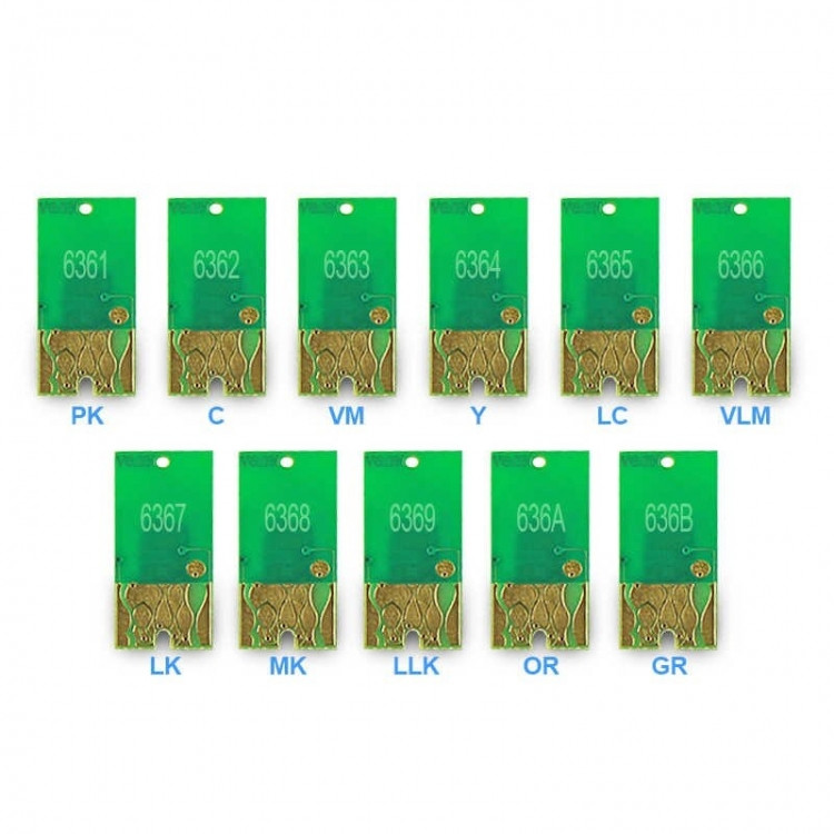 Чипы для Epson Stylus Pro 7700, 9700, 7890, 9890, 7900, 9900 (Yellow C13T636400 700 ml) - фото 1 - id-p169002905