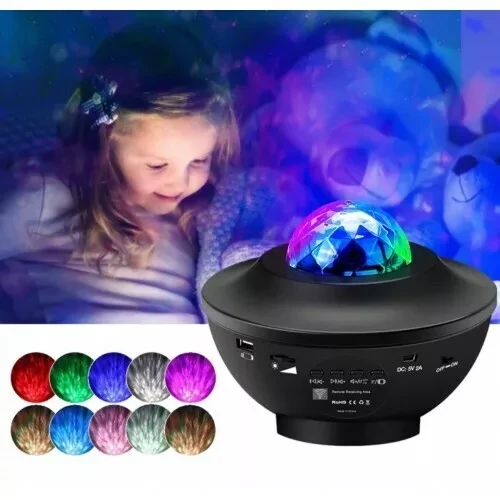 USB Светильник проектор звёздного неба с динамиком Starry Projector Light (черный) - фото 3 - id-p169002815