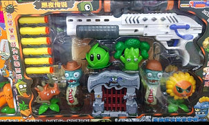 Игровой набор "Растения против зомби"  с пистолетом