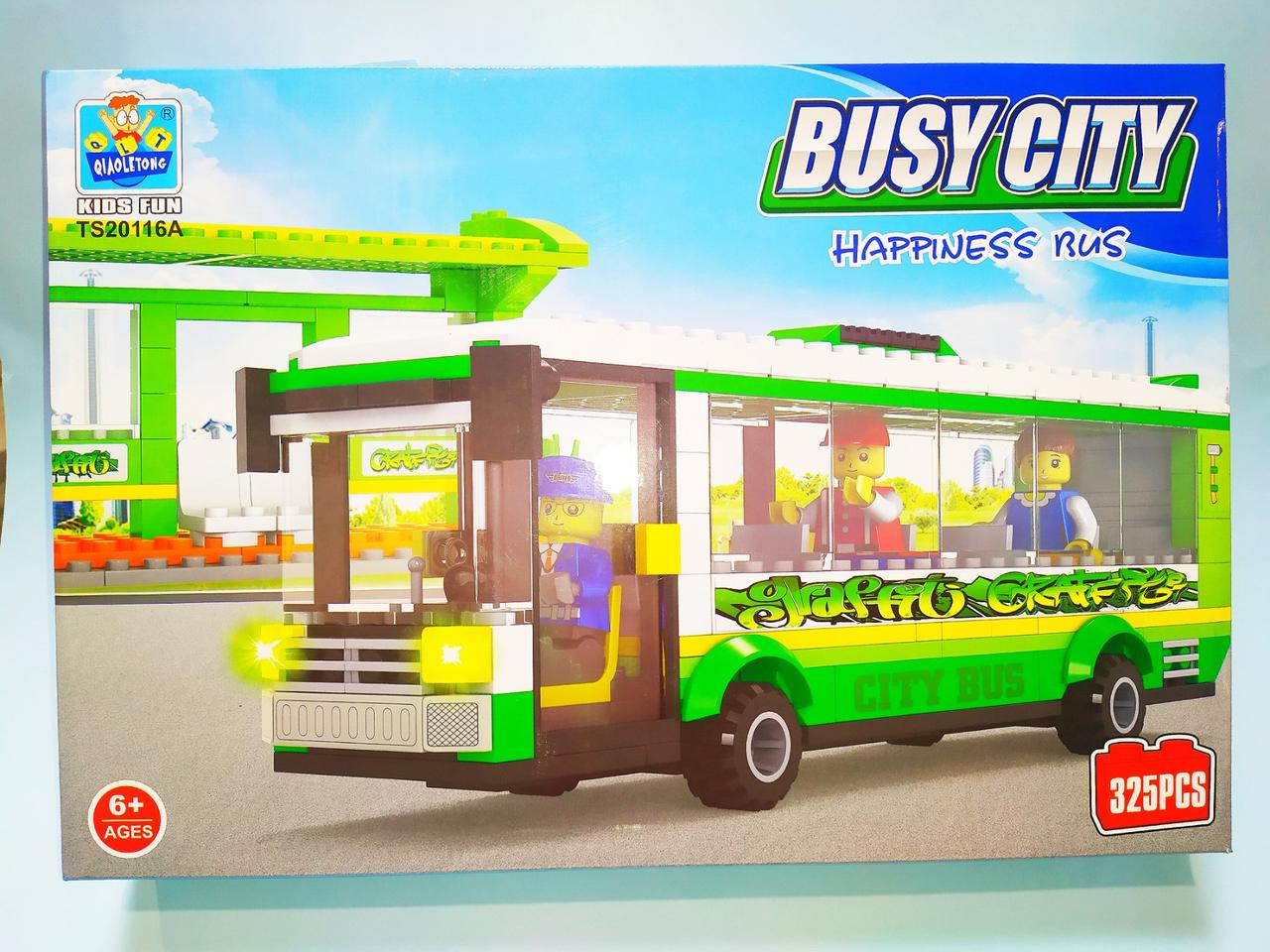Конструктор Qiaoletong Автобус, 325 дет., арт.TS20116A