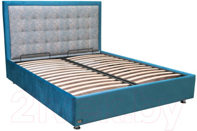 Двуспальная кровать М-Стиль Люкс 160x200 с ПМ и ящиком для белья