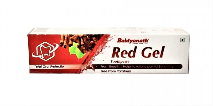 Зубная паста Красный Гель Baidyanath Red Gel, 100г - для чувствительных, без парабенов - фото 1 - id-p169036893