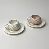 Чайно-кофейный набор на 2 персоны Зефирная геометрия, фото 2