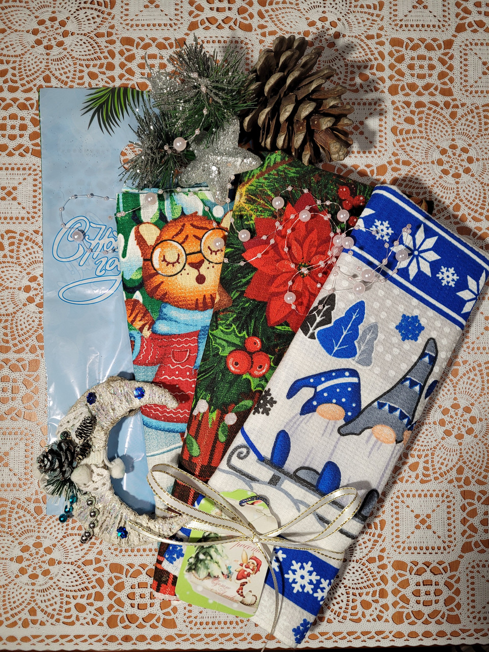 Кухонное новогоднее полотенце - фото 5 - id-p169045407