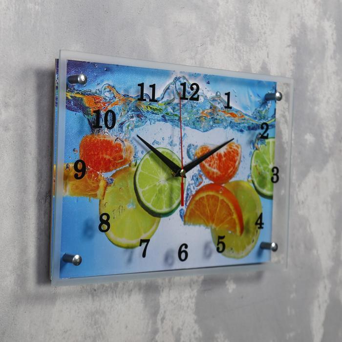 Часы настенные, серия: Кухня, "Лайм и апельсин"25х35 см, микс - фото 2 - id-p168940281