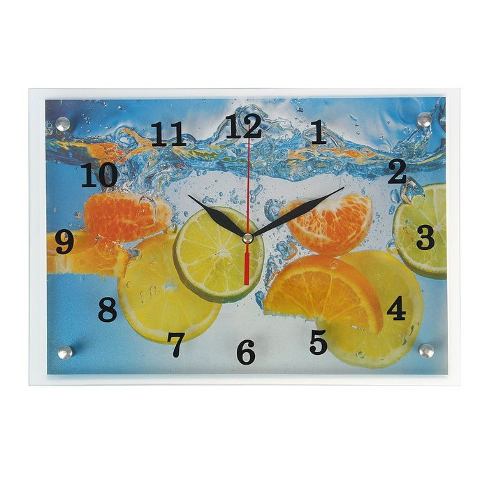 Часы настенные, серия: Кухня, "Лайм и апельсин"25х35 см, микс - фото 4 - id-p168940281