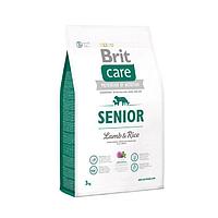 Сухой корм Brit Care Dog senior для пожилых собак от 7 лет, 3 кг.