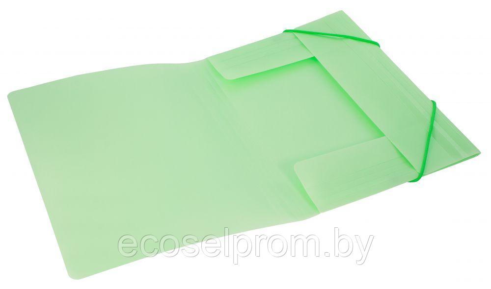 Папка на резинке Бюрократ Cems GEMPR05GRN А4, пластик кор. 30 мм, 0,5мм зеленый турмалин карман для визит - фото 3 - id-p169048997